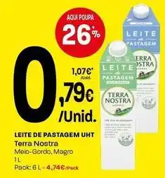 Intermarché Terra nostra - leite de pastagem uht promoção