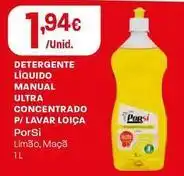 Intermarché Porsi - detergente líquido manual ultra concentrado p/lavar loica promoção