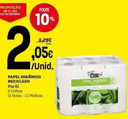Intermarché Porsi - papel higienico reciclado promoção