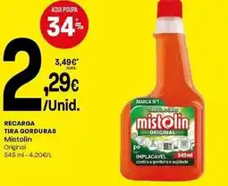 Intermarché Mistolin - recarga tira gorduras promoção