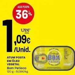 Intermarché Bom petisco - atum posta em oleo vegetal promoção
