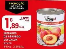 Intermarché Porsi - metades de pessego em calda promoção