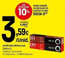 Intermarché Delta q - café em cápsulas promoção