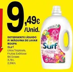 Intermarché Surf - detergente líquido p/maquina de lavar roupa promoção