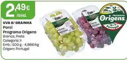 Intermarché Porsi programa origens - uvas s/grainha promoção