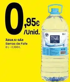 Intermarché Serras de fafe - água s/gas promoção