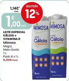 Intermarché Mimosa - leite especial calcio + vitamina d promoção