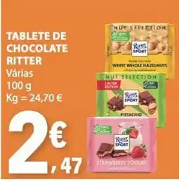 E.Leclerc Tablete de chocolate ritter promoção