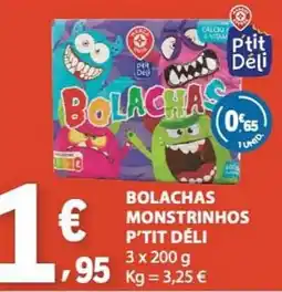 E.Leclerc bolachas monstrinhos p'tit déli promoção