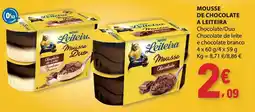 E.Leclerc Mousse de chocolate a leiteira chocolate/duo promoção