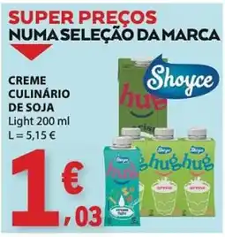 E.Leclerc Creme culinário de soja light shoyce promoção