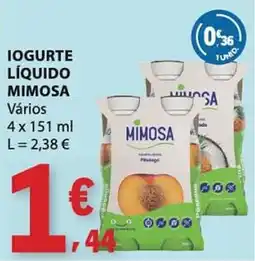 E.Leclerc Iogurte líquido mimosa promoção