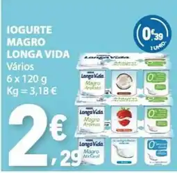E.Leclerc Iogurte magro longa vida promoção