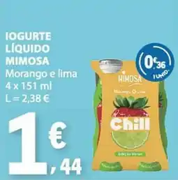E.Leclerc Iogurte líquido mimosa chill promoção