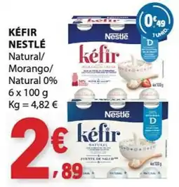 E.Leclerc Kéfir Nestlé Natural/Morango/Natural 0% promoção