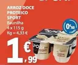 E.Leclerc Arroz doce proteico sport baunilha promoção