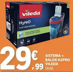 E.Leclerc Vileda sistema + balde h2pro promoção