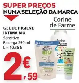 E.Leclerc gel de higiene íntima bio sensitive promoção