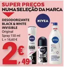 E.Leclerc desodorante nivea black & white invisible promoção