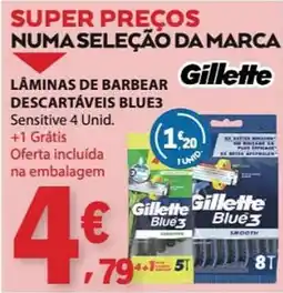 E.Leclerc lãminas de barbear descartáveis blue3 gillette promoção