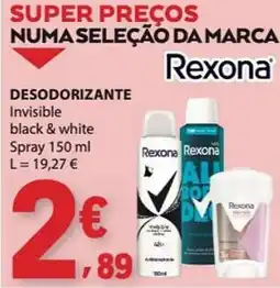 E.Leclerc Desodorante invisible black & white rexona promoção