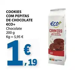 E.Leclerc Cookies com pepitas de chocolate eco+ promoção