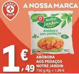E.Leclerc abóbora aos pedaços notre jardin promoção