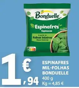 E.Leclerc Espinafres mil-folhas bonduelle promoção