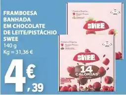 E.Leclerc Framboesa banhada em chocolate de leite/pistáchio swee promoção