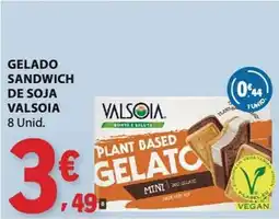 E.Leclerc gelado sandwich de soja valsoia promoção