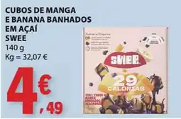E.Leclerc Cubos de manga e banana banhados em açaí swee promoção