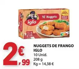 E.Leclerc Nuggets de frango iglo promoção