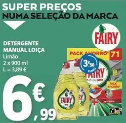 E.Leclerc Detergente manual loiça fairy limão promoção