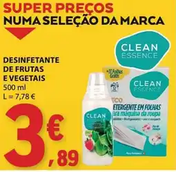 E.Leclerc Desinfetante de frutas e vegetais clean essence promoção