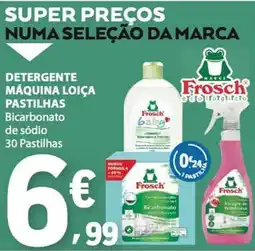 E.Leclerc Detergente máquina loiça pastilhas bicarbonato de sódio 30 pastilhas frosch promoção