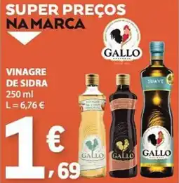 E.Leclerc vinagre de sidra gallo promoção