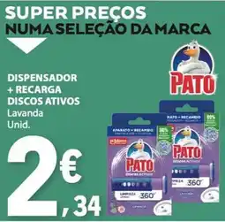 E.Leclerc dispensador pato discos ativos lavanda promoção