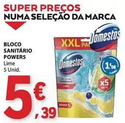 E.Leclerc Domestos bloco sanitário powers lime promoção