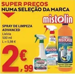E.Leclerc spray de limpeza advanced lixívia mistolin promoção