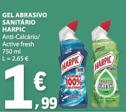 E.Leclerc Gel abrasivo sanitário harpic anti-calcário/active fresh promoção