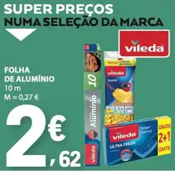 E.Leclerc folha de alumínio vileda promoção
