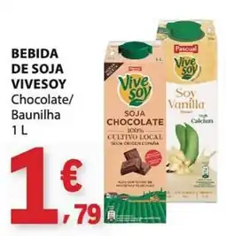 E.Leclerc Bebida de soja vivesoy chocolate/baunilha promoção