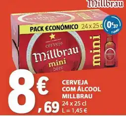 E.Leclerc Cerveja com álcool millbrau mini promoção