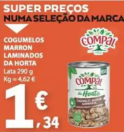 E.Leclerc Cogumelos marron laminados da horta compal promoção