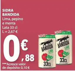 E.Leclerc Sidra bandida lima, pepino e menta promoção