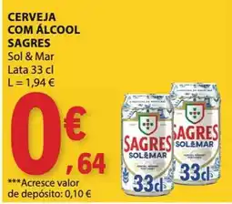 E.Leclerc Cerveja com álcool sagres sol & mar promoção