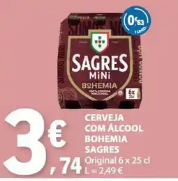 E.Leclerc Cerveja com álcool bohemia sagres promoção