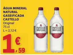 E.Leclerc Água mineral natural gaseificada castello promoção