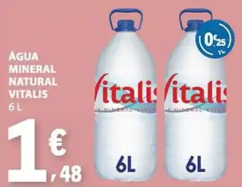 E.Leclerc Água mineral natural vitalis promoção