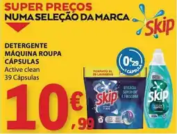 E.Leclerc Detergente máquina roupa cápsulas active clean skip promoção
